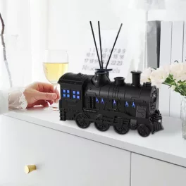   Vonat alakú aromadiffúzor, vintage gőzmozdony párásító hangulat fényekkel, távirányítóval