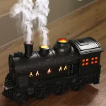 Vonat alakú aromadiffúzor, vintage gőzmozdony párásító hangulat fényekkel, távirányítóval