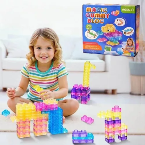 Magic Gummy Blocks – Squishy építőkocka 20 db