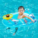 Beülős, gyerek úszógumi sellő vagy dínó mintával, kormánnyal, dudával