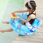 Beülős, gyerek úszógumi sellő vagy dínó mintával, kormánnyal, dudával