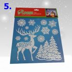 Glitteres, karácsonyi ablakmatrica, fólia 