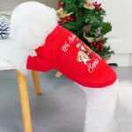 Karácsonyi mintás kutyapulóver, kutyaruha 