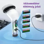 9in1 forgófejes tisztító kefe cserélhető fejekkel, akkumulátoros