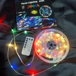 20 méteres RGB fényfűzér  beépített karácsonyi zenével, távirányítóval 