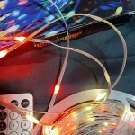 20 méteres RGB fényfűzér  beépített karácsonyi zenével, távirányítóval 
