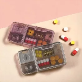   3in1 gyógyszertartó, porító, tabletta vágó, vitamin adagoló