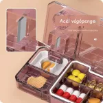 3in1 gyógyszertartó, porító, tabletta vágó, vitamin adagoló