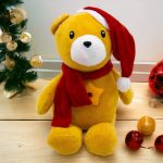 Világító, zenélő, csillagfényes kivetítős plüss Star Belly Mikulás 