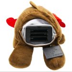 Világító, zenélő, csillagfényes kivetítős plüss Star Belly Mikulás 