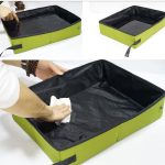 Hordozható, összehajtható, vízálló alomtálca 