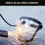 Teljes arcvédő maszk, páramentes védőmaszk, halvány barna plexivel, 2 szűrő betéttel