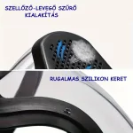 Teljes arcvédő maszk, páramentes védőmaszk, halvány barna plexivel, 2 szűrő betéttel