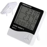 Digitális kül- és beltéri hőmérő, páramérő, óra, ébresztő  HTC-2