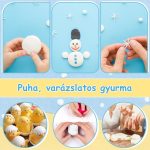 Levegőn száradó, intelligens gyurma szett, 12db fehér