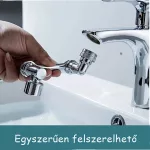 1080°-ban forgatható csaptelep hosszabbító, perlator , állítható vízsugár