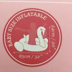 Felfújható beülős, keresztpántos,  baba, gyerek úszógumi Flamingó  nagyobbak részére 