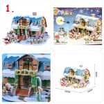 3D karácsonyi , mikulás puzzle, térbeli 