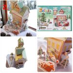 3D karácsonyi , mikulás puzzle, térbeli 