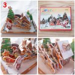 3D karácsonyi , mikulás puzzle, térbeli 