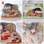 3D karácsonyi , mikulás puzzle, térbeli 