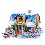 3D karácsonyi , mikulás puzzle, térbeli 