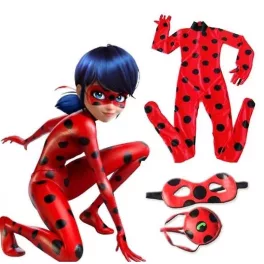   Miraculous, Katicabogár , Ladybug  jelmez  parókával, kiegészítőkkel