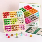 SUDOKU színes fa logikai játék