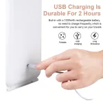 Kozmetikai sminktükör, LED-es, összecsukható, hordozható , USB-s 