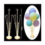 LED-es, világító lufi tartó állvány 70cm, 7db-os 