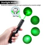 Lézer toll, 8db cserélhető fejjel, zöld lézermutató, pointer