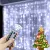 Karácsonyi LED fényfüggöny távirányítóval, akasztó horoggal, 3m x 2m