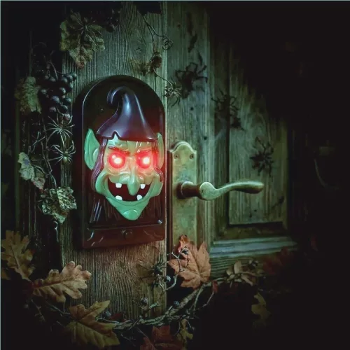 Halloween kobold ajtócsengő-Ijesztő, világító szemekkel, rémisztő hangokkal