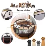 Összecsukható, hordozható kutya, cica, kisállat kennel, szobakennel 