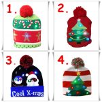 Világító karácsonyi sapka, csúnya sapka 