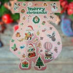 Karácsonyi és Mikulás matricák albumban, több lapos füzet