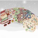 Karácsonyi és Mikulás matricák albumban, több lapos füzet