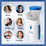 Hordozható, ultrahangos inhalátor, USB-s, gyerek és felnőtt maszk