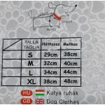 Vékonyan bélelt kutyakabát hámmal