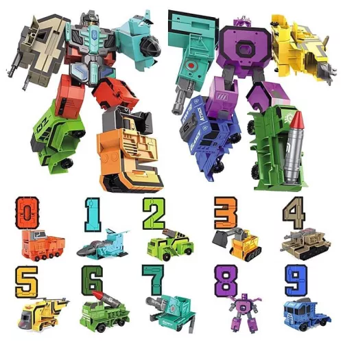 5 in 1 Transformer, számokból átalakuló Digital Robot építő játék  5 db