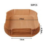 Szögletes Air Fryer , sütőpapír, meleglevegős fritőzhöz, sütéshez