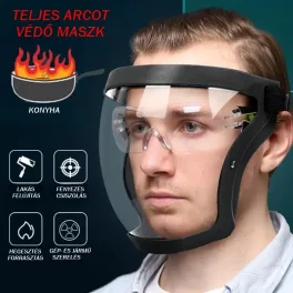   Teljes arcvédő maszk, páramentes védőpajzs, univerzális védőmaszk