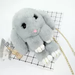 Plüss, szőrme Nyuszi táska, húsvétra, crossbody táska 