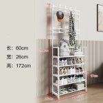 Előszobafal ruhafogassal, cipőtartóval, 5 polcos 