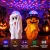Halloween LED-es világító és kacagó figurák forgó fényekkel