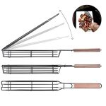 Saslik sütő kosár, zárható grillező rács