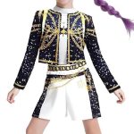 K-Pop Rumi színpadi fellépő jelmez hajfonattal 