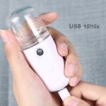Mini , hordozható nano spray, hidratáló, arcpermet, frissítő, párásító, USB-s