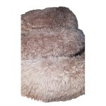 Nyugtató kutya , cicaágy, pihe puha szőrmés kutyafekhely, barna 