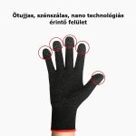 Kapacitív, gamer kesztyű érintőképernyőhöz, telefonhoz, szénszálas 